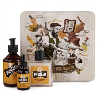 Подарунковий набір для бороди Proraso Wood & Spice Beard Kit (balm/100ml + ѕhамр/200ml + oil/30ml)